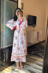 Premium Linen Embroidered Long Shirt with Trouser – 2 Piece