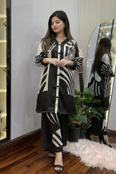 Shamooze Silk Stitched Shirt with Trouser – 2 Piece