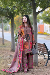 Jacquard Viscose Digital Printed 3 Piece Winter Suit