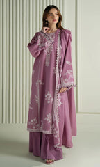 Cross Stitch Premium Lawn Unstitched Embroidered Suit with Khadi Net Dupatta
