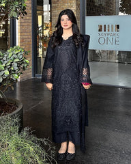 Premium Lawn Embroidered 3 Piece Suit with Khadi Net Dupatta