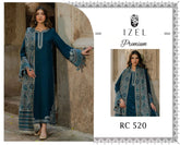 Izel 520 Airjet Lawn Heavy Embroidered 3 Piece Suit