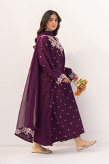Premium Lawn Cotton Unstitched Suit with Bamber Embroidered Dupatta 3 Piece