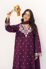 Premium Lawn Cotton Unstitched Suit with Bamber Embroidered Dupatta 3 Piece