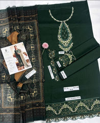 Izel Premium Lawn Unstitched Suit with Monark Printed Duppata