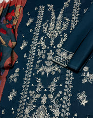Mahnur 543 Airjet Lawn Heavy Embroidered 3 Piece Suit with Digital Print Dupatta