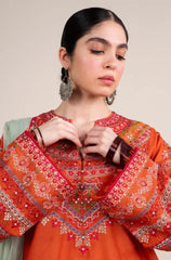 Jazmin Premium Lawn Embroidered 3 Piece Suit with Digital Slub Voil Dupatta