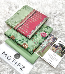 Motifz Premium Printed Lawn 3 Piece Unstitched Suit