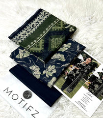 Motifz Premium Printed Lawn 3 Piece Unstitched Suit