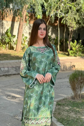 Premium Linen Embroidered Short Shirt with Farshi Salwar – 2 Piece