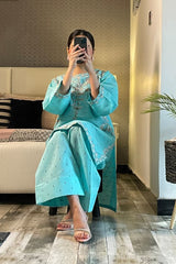 Summer Cotton Embroidered Kurta Farshi 2 Piece Suit