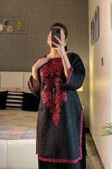 Summer Cotton Embroidered Kurta Farshi 2 Piece Suit