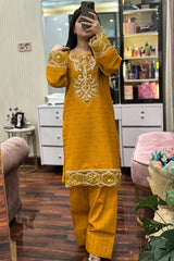 Muqaddas embroidered Summer Cotton 2PC Farshi Set
