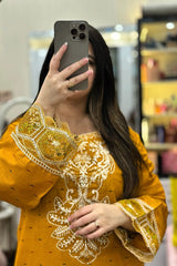 Muqaddas embroidered Summer Cotton 2PC Farshi Set