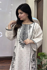 Embroidered Summer Cotton 2PC Farshi Suit