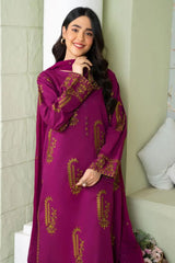 Premium Stone Linen Embroidered Shirt with Plain Trouser – 2 Piece