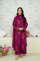 Premium Stone Linen Embroidered Shirt with Plain Trouser – 2 Piece