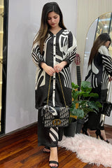 Shamooze Silk Stitched Shirt with Trouser – 2 Piece