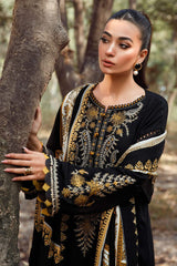 Stone Linen Long Length 3 Piece Suit with Digital Shawl