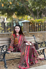 Jacquard Viscose Digital Printed 3 Piece Winter Suit