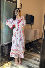 Premium Linen Embroidered Long Shirt with Trouser – 2 Piece