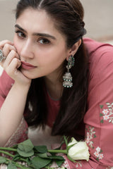 Winter Linen Embroidered Long Shirt & Plazo 2-Piece