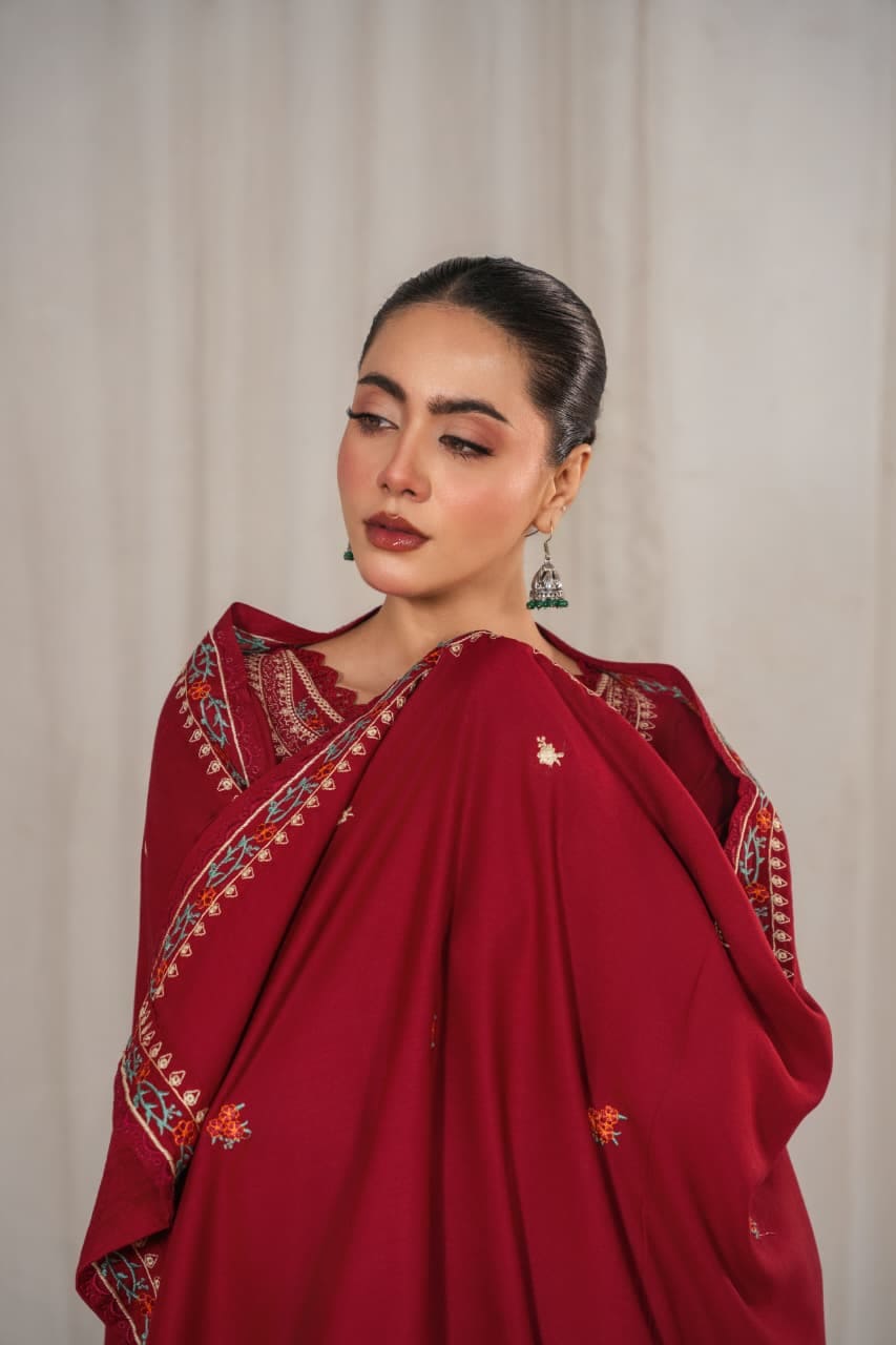 Stone Linen Embroidered Short Shirt 3 Piece Suit