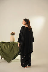 Stone Linen Sequence Embroidered Shirt Farshi 3 Piece Suit