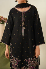 Stone Linen Sequence Embroidered Shirt Farshi 3 Piece Suit