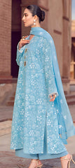Premium Lawn Unstitched Heavy Embroidered Suit with Crinkle Embroidered Dupatta