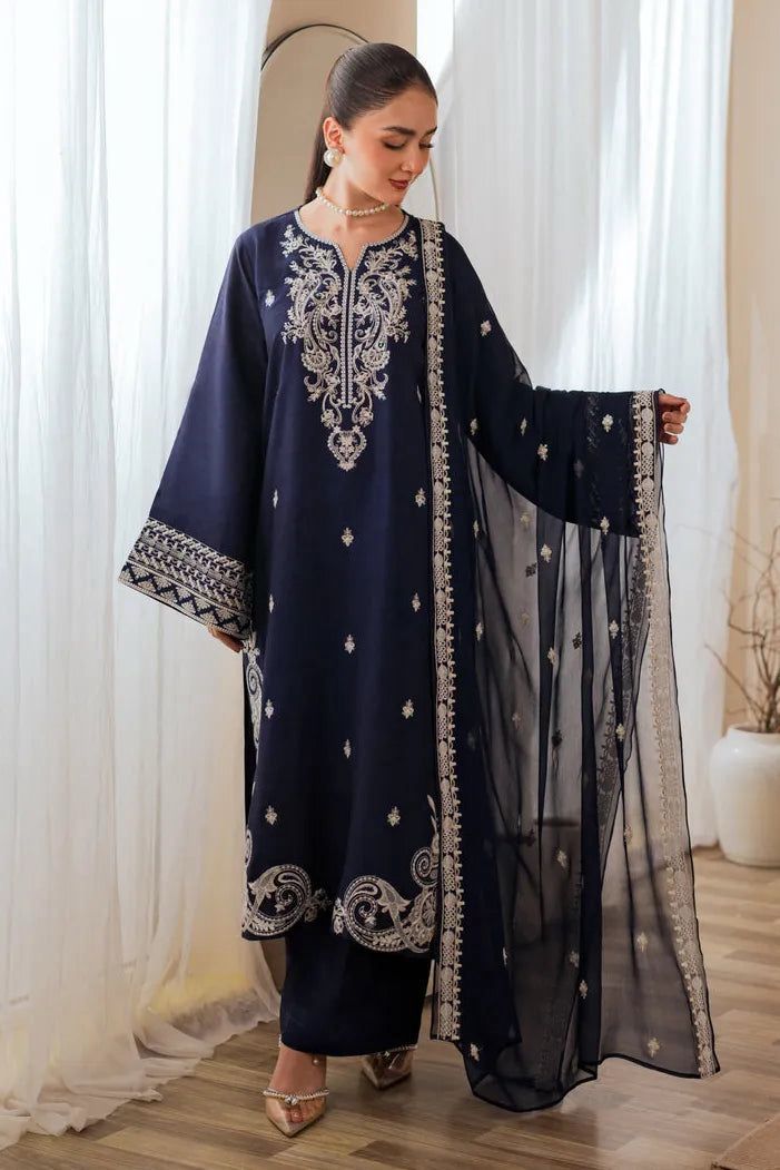 Mushq 546 Airjet Lawn Heavy Embroidered 3 Piece Suit with Bamber Chiffon Dupatta