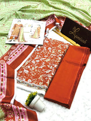 Bin Naeem Premium Printed Lawn 3 Piece Unstitched Suit