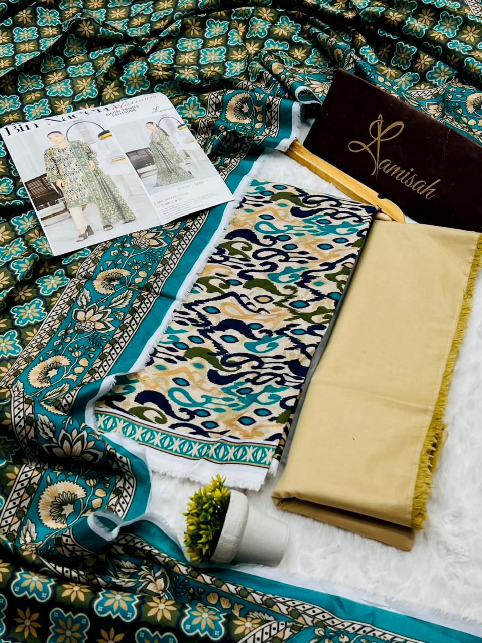 Bin Naeem Premium Printed Lawn 3 Piece Unstitched Suit