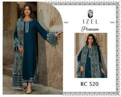 Izel 520 Airjet Lawn Heavy Embroidered 3 Piece Suit