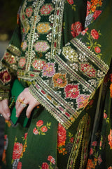 Shamoze Silk Embroidered Long Length 3 Piece Suit
