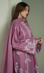 Cross Stitch Premium Lawn Unstitched Embroidered Suit with Khadi Net Dupatta