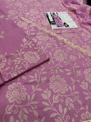 Laam Premium Lawn Unstitched Embroidered Suit with Khadi Net Dupatta