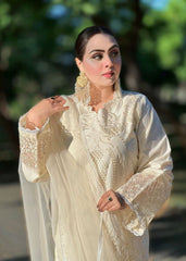 Premium Lawn Embroidered 3 Piece Suit with Khadi Net Dupatta