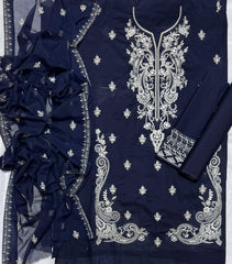 Mushq 546 Airjet Lawn Heavy Embroidered 3 Piece Suit with Bamber Chiffon Dupatta