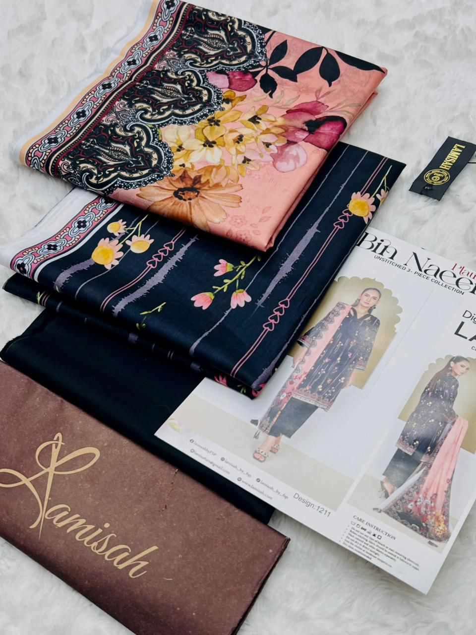 Bin Naeem Premium Printed Lawn 3 Piece Unstitched Suit