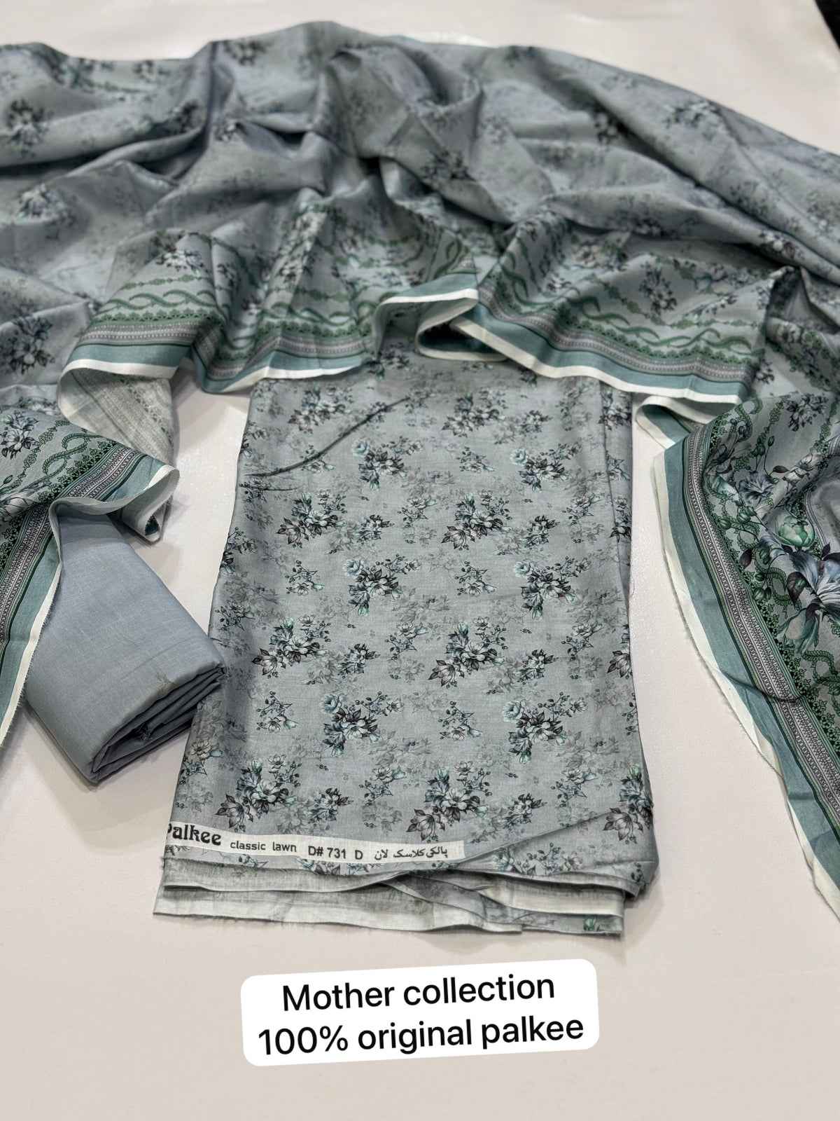 Mother Collection Palkee Digital Printed Lawn 3 Piece Unstitched Suit
