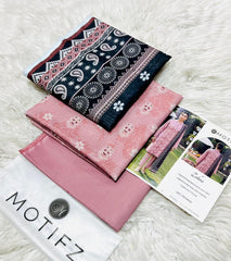 Motifz Premium Printed Lawn 3 Piece Unstitched Suit