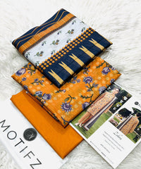 Motifz Premium Printed Lawn 3 Piece Unstitched Suit