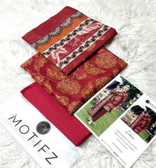 Motifz Premium Printed Lawn 3 Piece Unstitched Suit