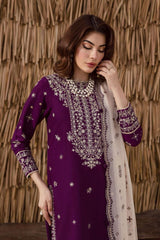 Batik Premium Lawn Sequence Embroidered 3 Piece Suit